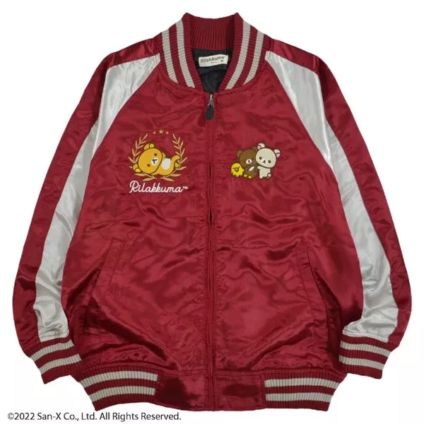 ੴ ｜JP#SANX#懶懶熊/拉拉熊#成人/男生/女生#紅：夾克/外套(M/L/LL)。