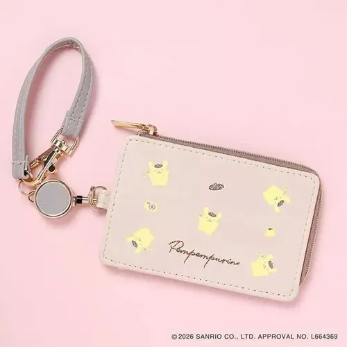 ੴ ｜JP#三麗鷗#布丁狗#米咖色：識別證件票卡夾/收納包(約H7cm×W10.8cm)。