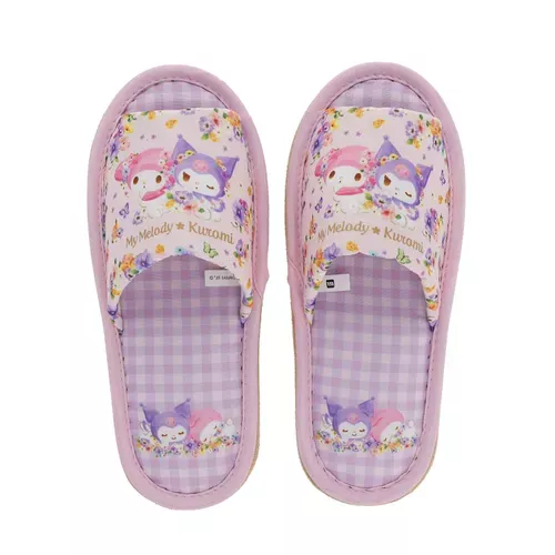 ੴ ｜JP#三麗鷗#美樂蒂/酷洛米#女生#花草風：室內鞋兩件組(約22~24cm)。