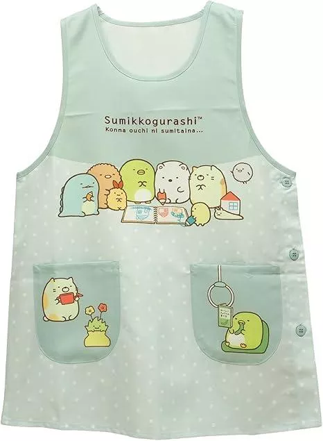 ܤ｜JP#SANX#角落生物/角落小夥伴#成人/女生#塗鴉#綠：圍裙子(ML/78x54x61cm)。