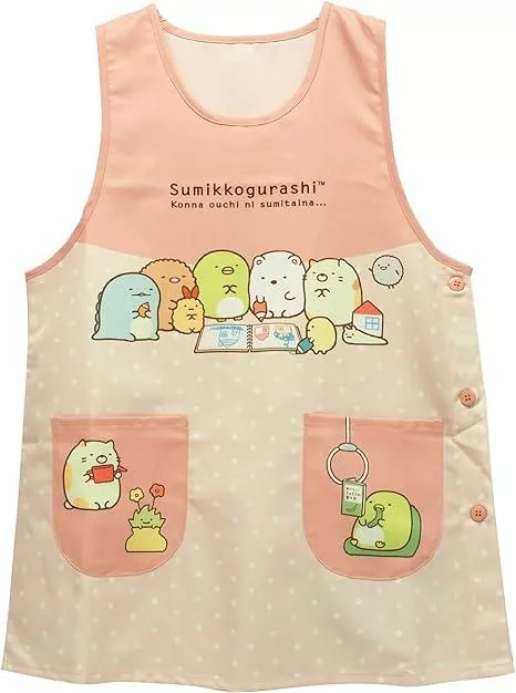 ܤ｜JP#SANX#角落生物/角落小夥伴#成人/女生#塗鴉#粉：圍裙子(ML/78x54x61cm)。