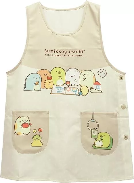ܤ｜JP#SANX#角落生物/角落小夥伴#成人/女生#塗鴉#米：圍裙子(ML/78x54x61cm)。