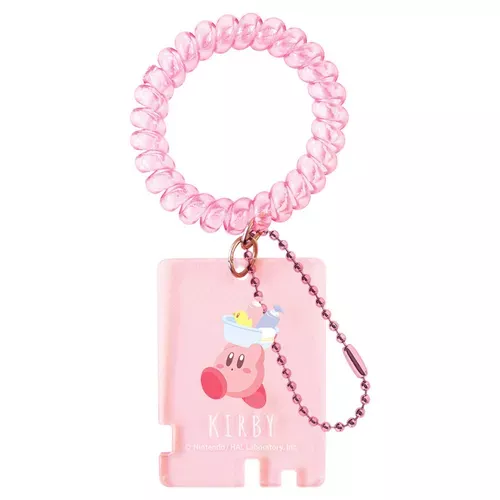 ܤ｜JP#任天堂#星之卡比#泡澡樂#粉：公仔扭蛋盒玩佈景擺飾品/鎖扣鑰匙圈吊飾三件組(約4×0.3×5.5cm)。