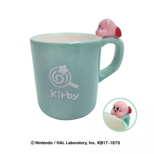 ܤ｜JP#任天堂#星之卡比#杯緣仔#星棒糖#綠：馬克杯(約H11×W10.5×D7.6cm)。