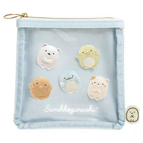 ܤ｜JP#SANX#角落生物/角落小夥伴#寫真風#藍：收納包三件組(約12.5×12.5cm)。