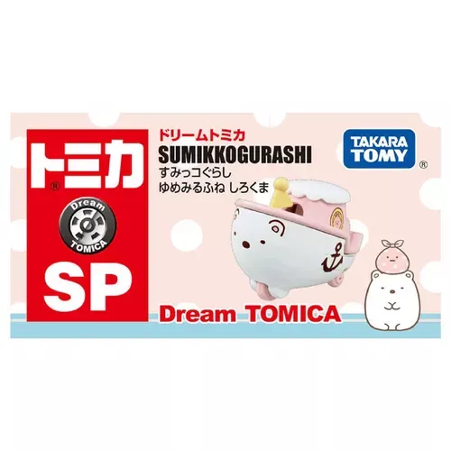 ܤ｜JP#多美#SANX#角落生物/角落小夥伴#夢之船#北極熊/包袱#白粉色：小車兩件組(包裝約7.8×4.1×3.9cm)。