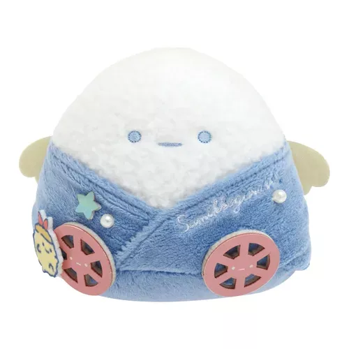 ܤ｜JP#多美#SANX#角落生物/角落小夥伴#SHIPPOS#天婦羅#御飯糰#舞台#牛仔色：娃偶扭蛋盒玩佈景擺飾品(約7.5×11×6.5cm)。