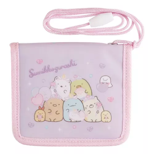 ܤ｜JP#SANX#角落生物/角落小夥伴#氣球風#粉：錢包/手提肩背包三件組(約10×12.5×2cm)。