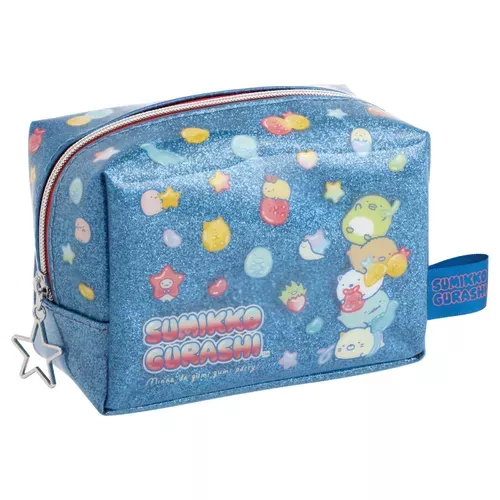 ܤ｜JP#SANX#角落生物/角落小夥伴#糖派對#藍：收納包(約8.5×11.5×6.5cm)。