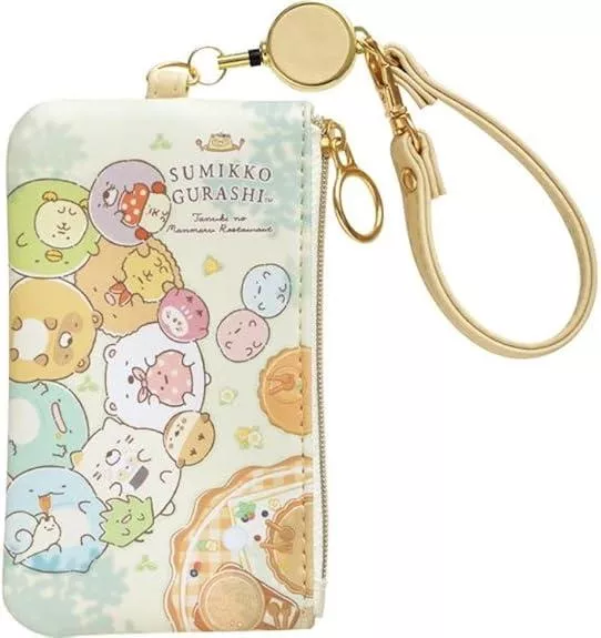 ܤ｜JP#SANX#角落生物/角落小夥伴#狸貓餐廳風#小生物#米：識別證票卡夾/零錢包(約130×80mm)。