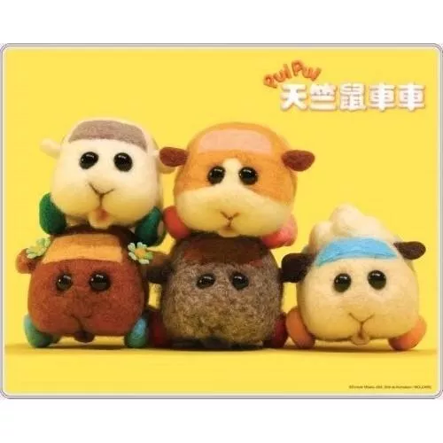 ܤ｜TW/ing#PUIPUI/天竺鼠車車#黃：軟桌墊(約45x36cm)。