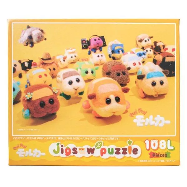 ܤ｜TW/ing#PUIPUI/天竺鼠車車#拼圖#黃：遊戲玩具組(108/完成時38x26cm)。