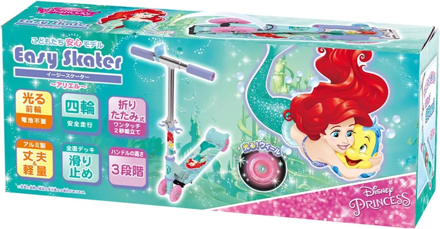 ܤ｜JP#迪士尼#小美人魚#愛麗兒#兒童#綠：滑板車(耐重約30KG)。
