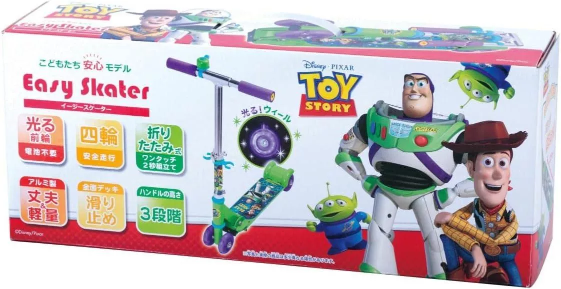 ܤ｜JP#迪士尼#皮克斯#玩具總動員#巴斯光年/胡迪#兒童#紫綠色：滑板車(耐重約30KG)。