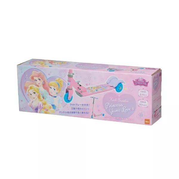 ܤ｜JP#迪士尼#公主#兒童#粉紫色：滑板車(耐重約50KG)。