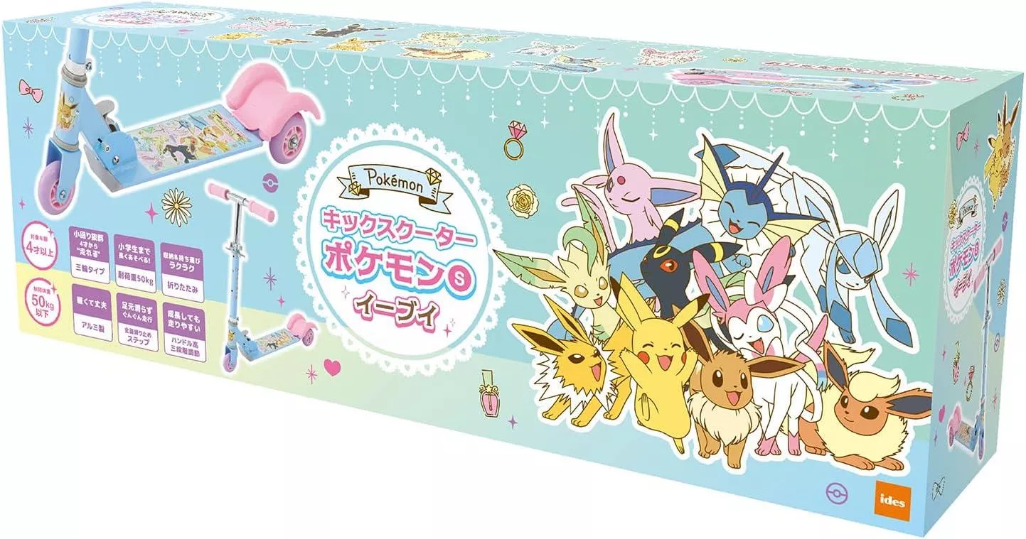 ܤ｜JP#寶可夢/神奇寶貝#精靈#兒童#粉藍色：滑板車(耐重約50KG)。