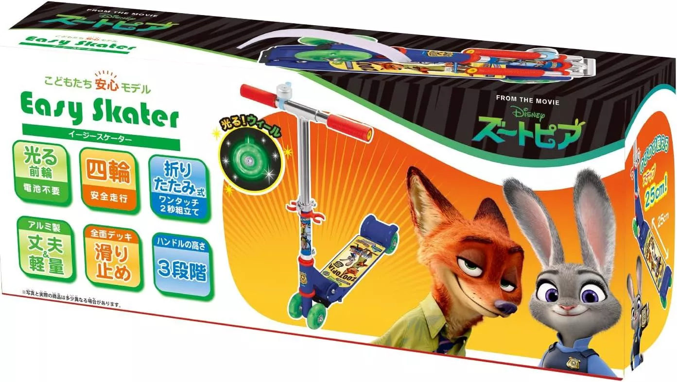 ܤ｜JP#迪士尼#動物方城市#茱蒂/尼克#兒童#藍紅色：滑板車(耐重約30KG)。