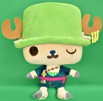 ܤ｜TW/ing#海賊王/航海王#喬巴#草原帽#綠：娃偶扭蛋盒玩佈景擺飾(約30cm)。