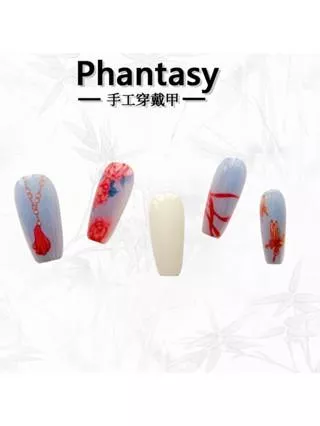 Phantasy宮廷天藍 純色/彩繪客製化手工穿戴甲