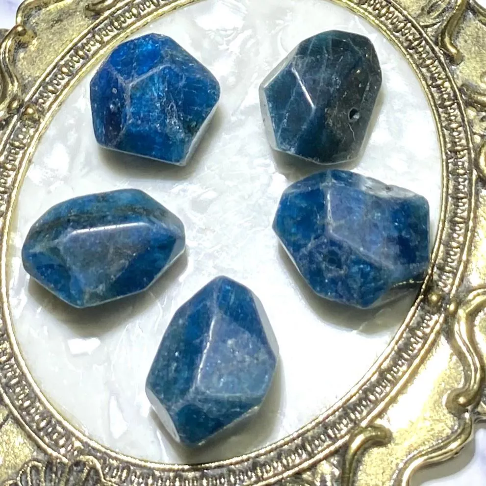 磷灰石隨形切面珠 橫孔 切面不規則 切角隨形珠 DIY手作材料 單個隨機出貨