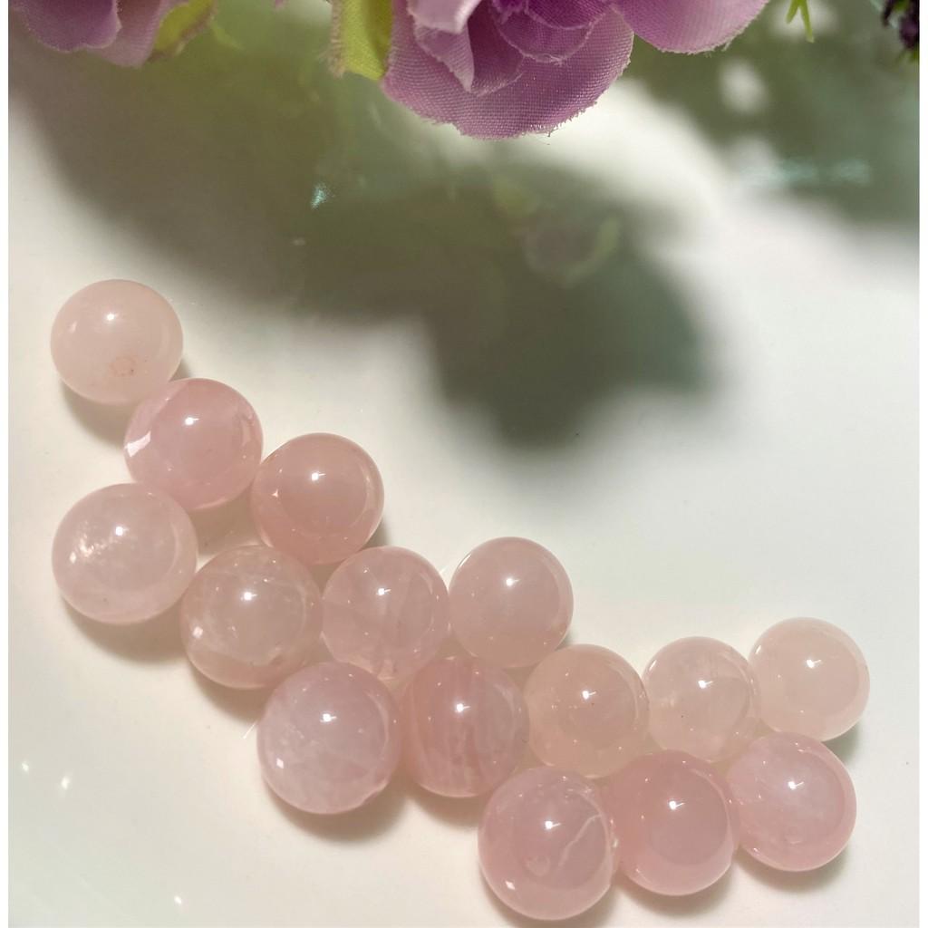 粉晶 6mm 8mm 10mm 12mm 14mm 散珠圓珠 直通隔珠 DIY飾品配件材料 單顆隨機 DIY串珠編織