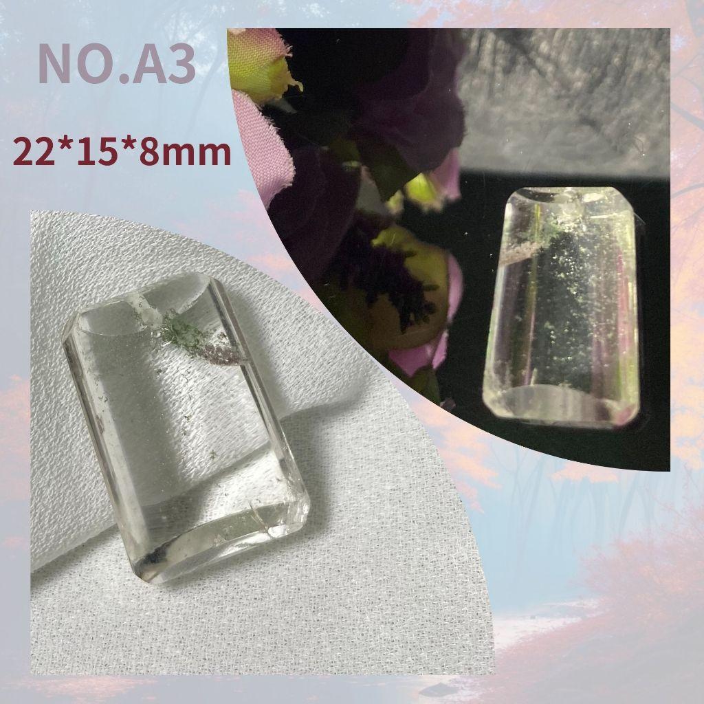 天然綠幽靈項鍊裸石 吊墜孔 DIY項鍊 五行水晶 脈輪 心輪 單個 實品拍攝