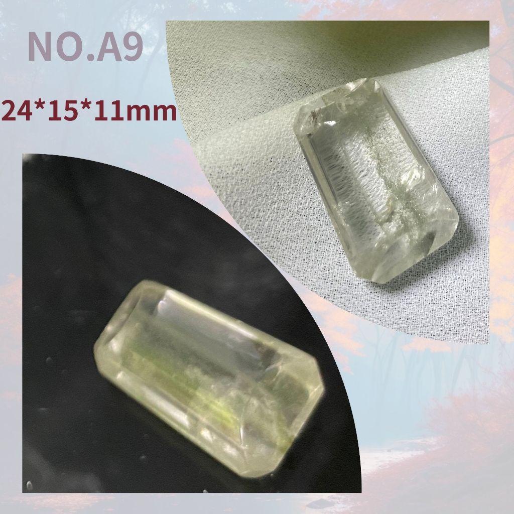 天然綠幽靈項鍊裸石 吊墜孔 DIY項鍊 五行水晶 脈輪 心輪 單個 實品拍攝