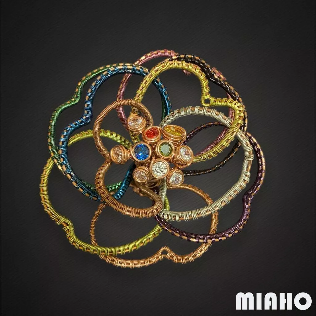 miaho 花朵擺飾 手工編織