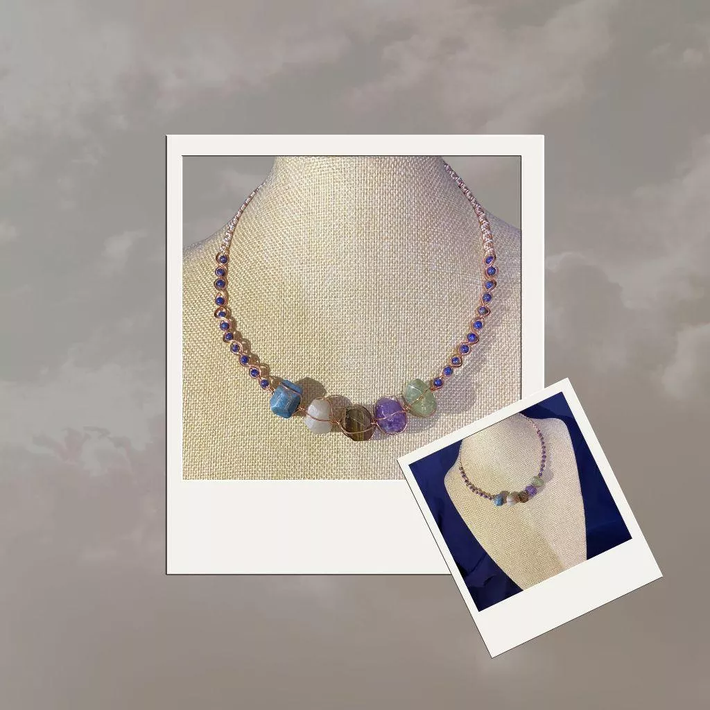 miaho 五行水晶項鍊 手工編織項鍊