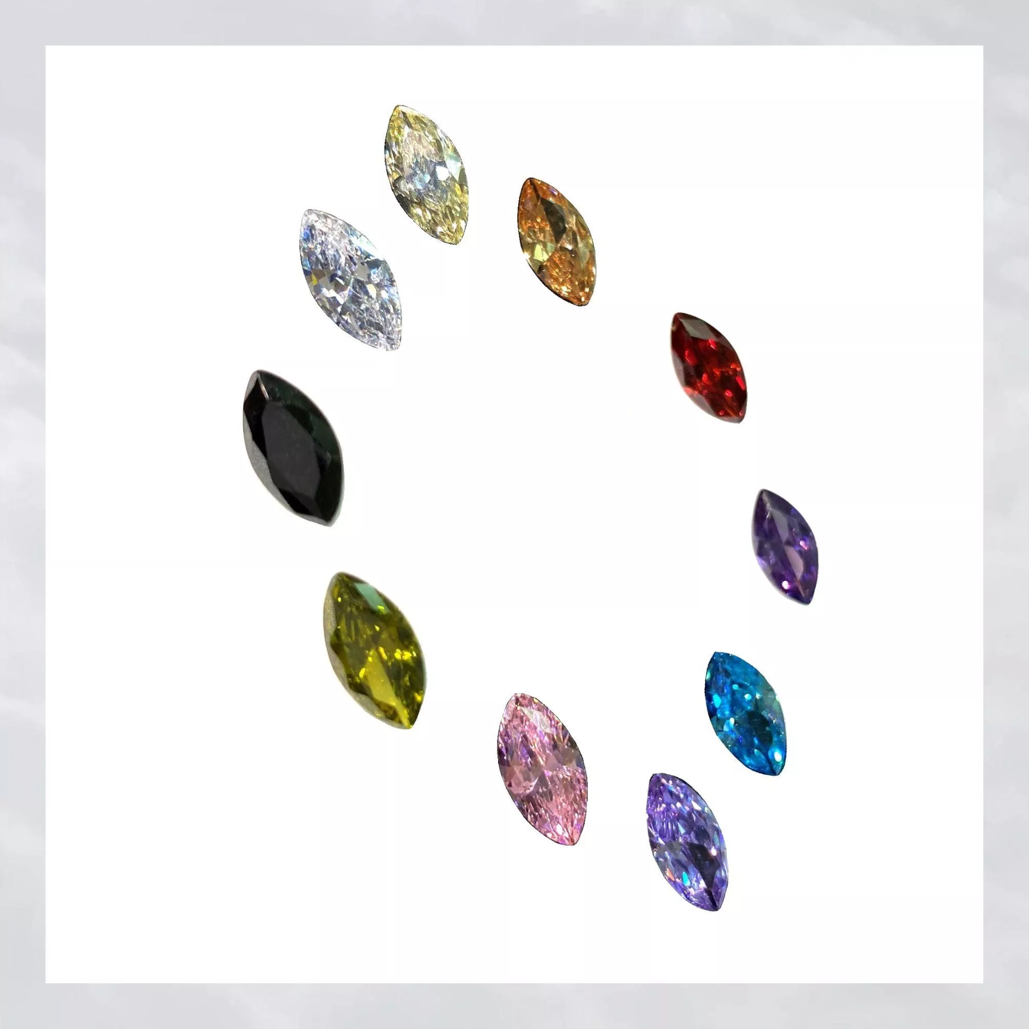 CZ鋯石 CZ鑽 馬眼形 多色 3*6  4*8  5*10  6*12  7*14 裸鑽 蘇聯鑽 金工蠟雕 首飾DIY