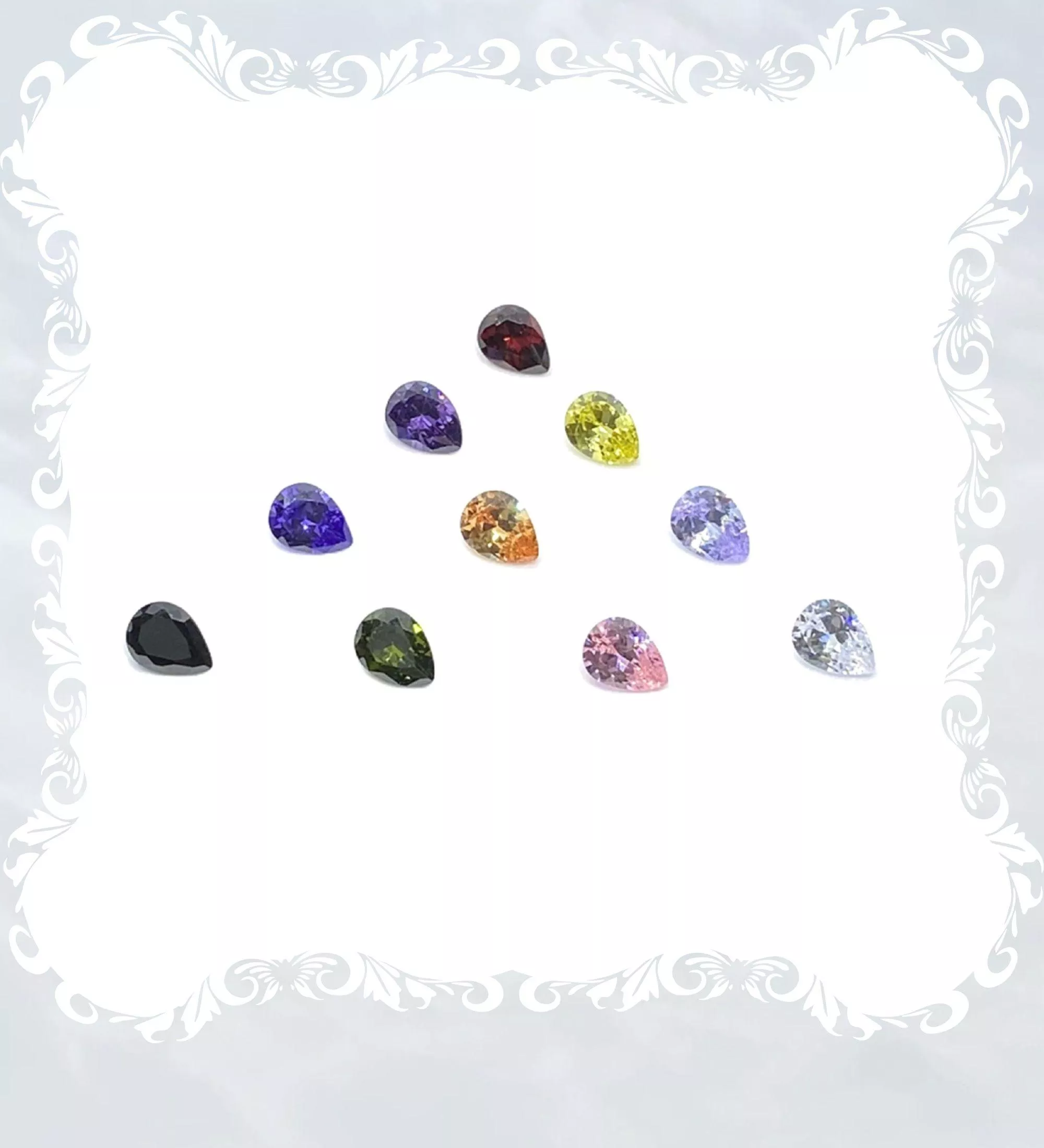 CZ鑽 CZ鋯石 水滴形梨形 透明 粉 變藍 香檳 橄欖黃 橄欖綠 石榴紅 紫紅 紫藍 黑 裸鑽 蘇聯鑽 金工蠟雕DIY