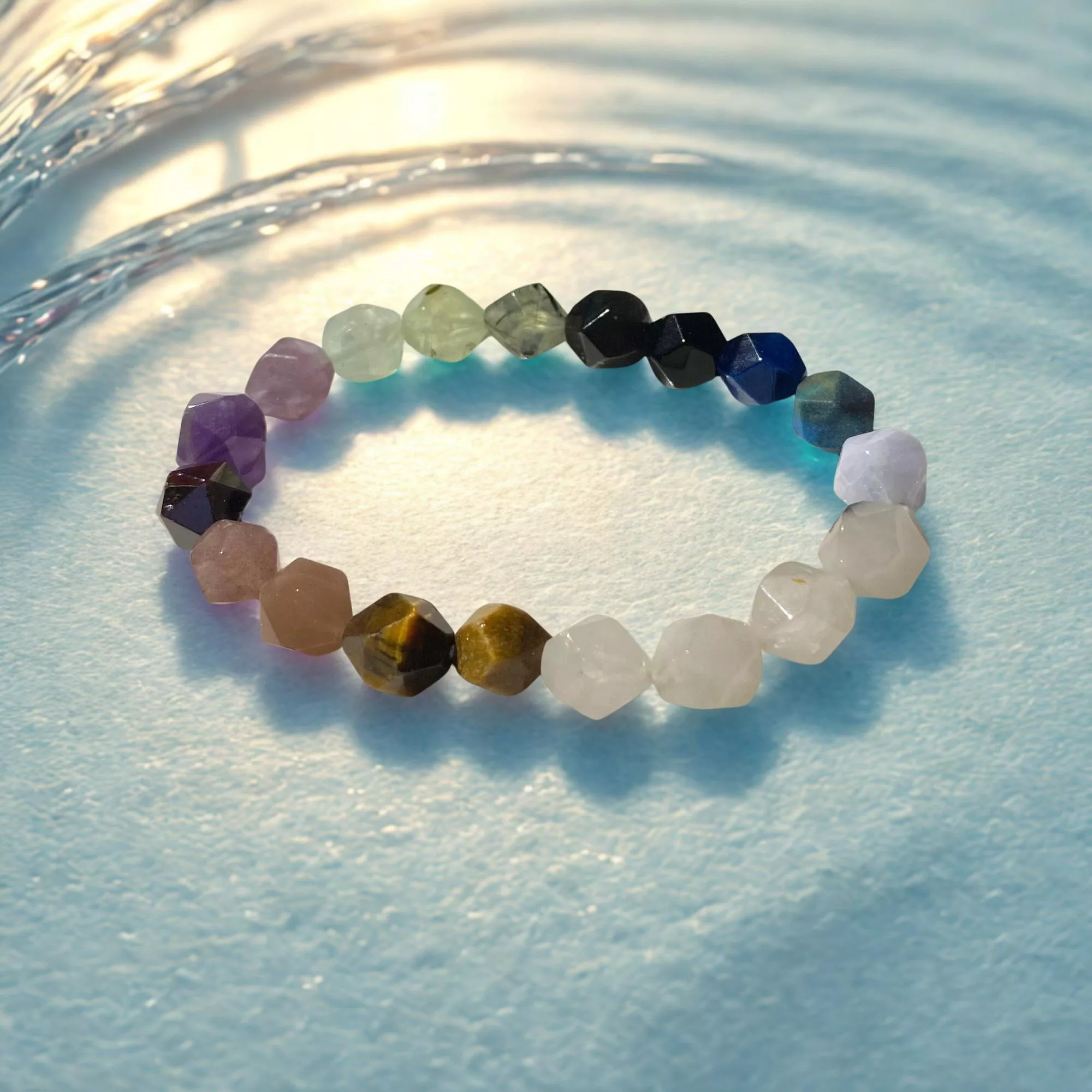 miaho 五行水晶手鍊  10 mm 菱形水晶手珠