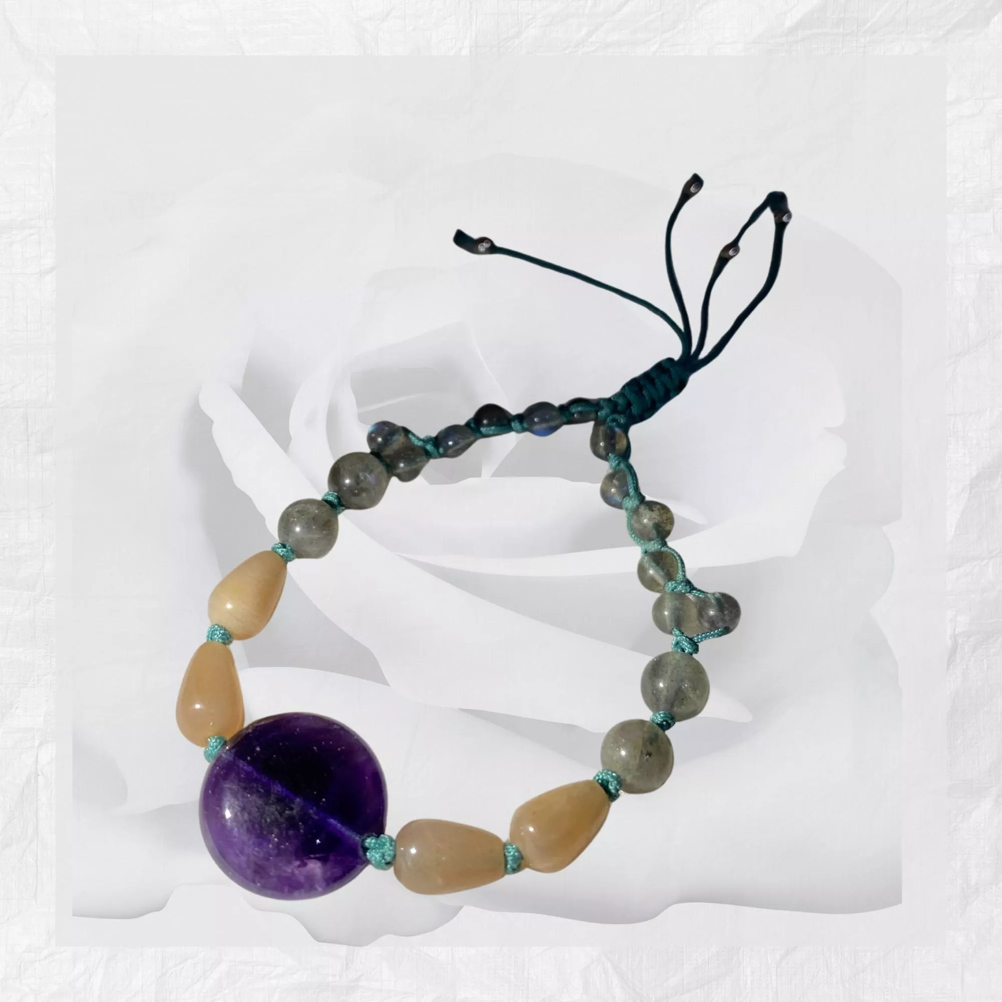 Miaho 紫水晶中國結手工手鍊