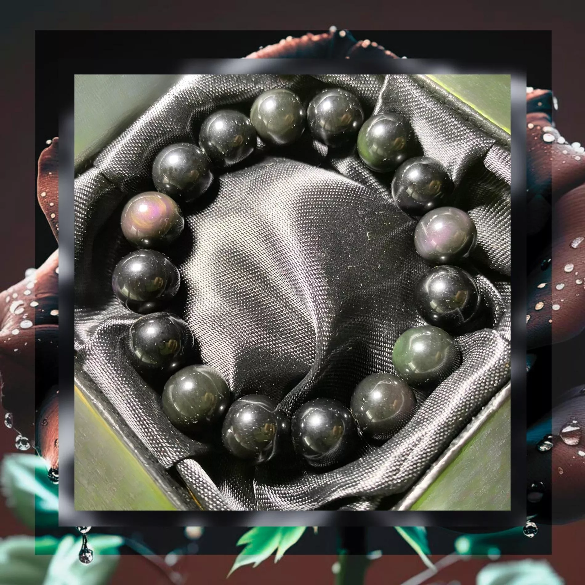 miaho 12mm黑曜石手鍊