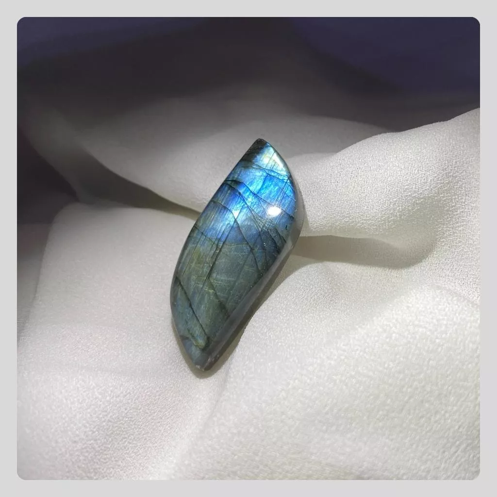 拉長石項鍊裸石 隨形裸石 AA1 高42mm寬22mm厚9mm 實品拍攝