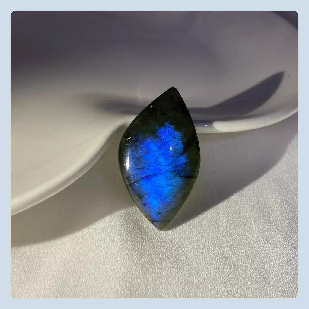 拉長石項鍊裸石 隨形裸石 AA2 高39mm寬22mm厚7mm 實品拍攝