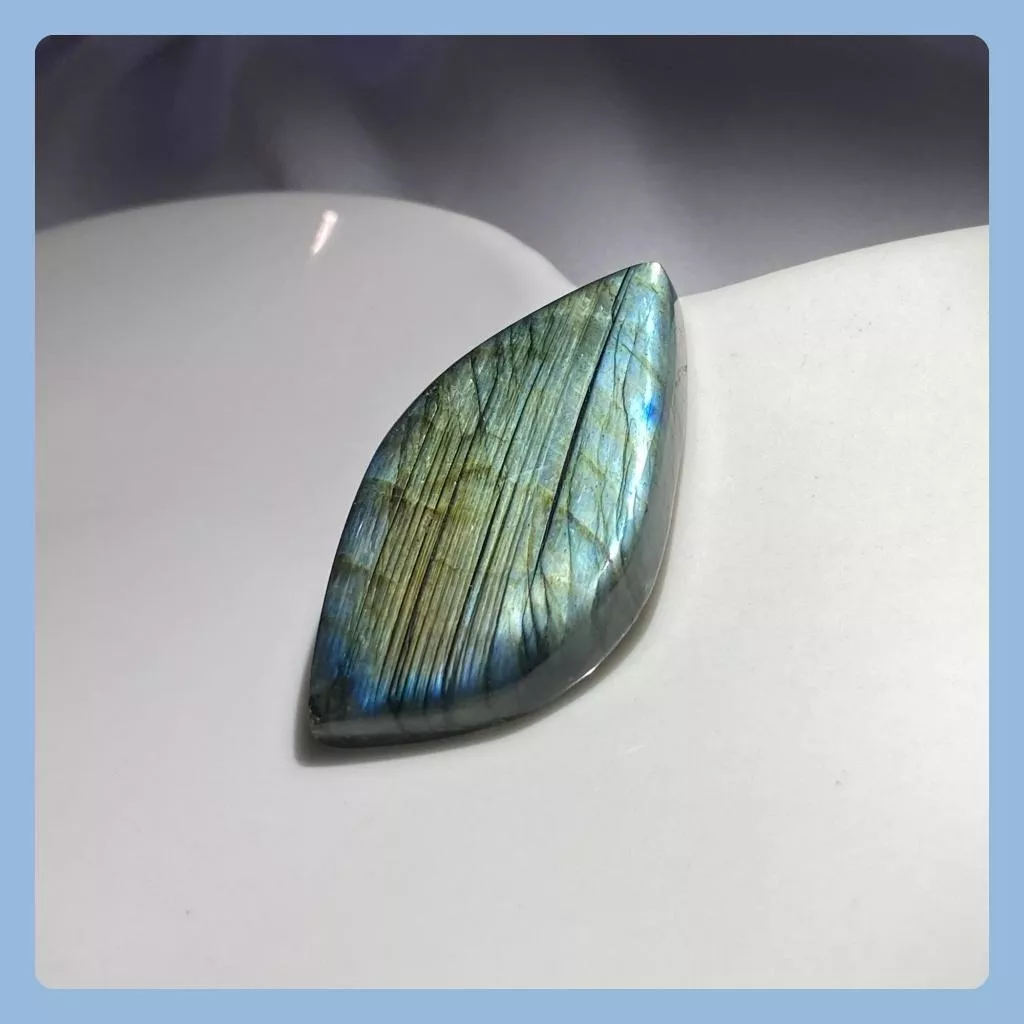 拉長石項鍊裸石 隨形裸石 AA5 高44mm寬23mm厚6mm 實品拍攝