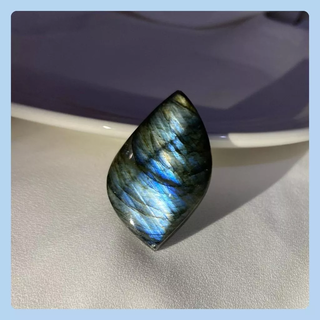 拉長石項鍊裸石 隨形裸石 AA3 高44mm寬27mm厚8mm 實品拍攝