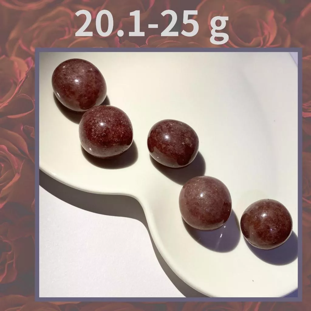 草莓晶 隨形手握 居家擺設 打坐冥想 手握石 脈輪 五行水晶 單顆隨機出貨