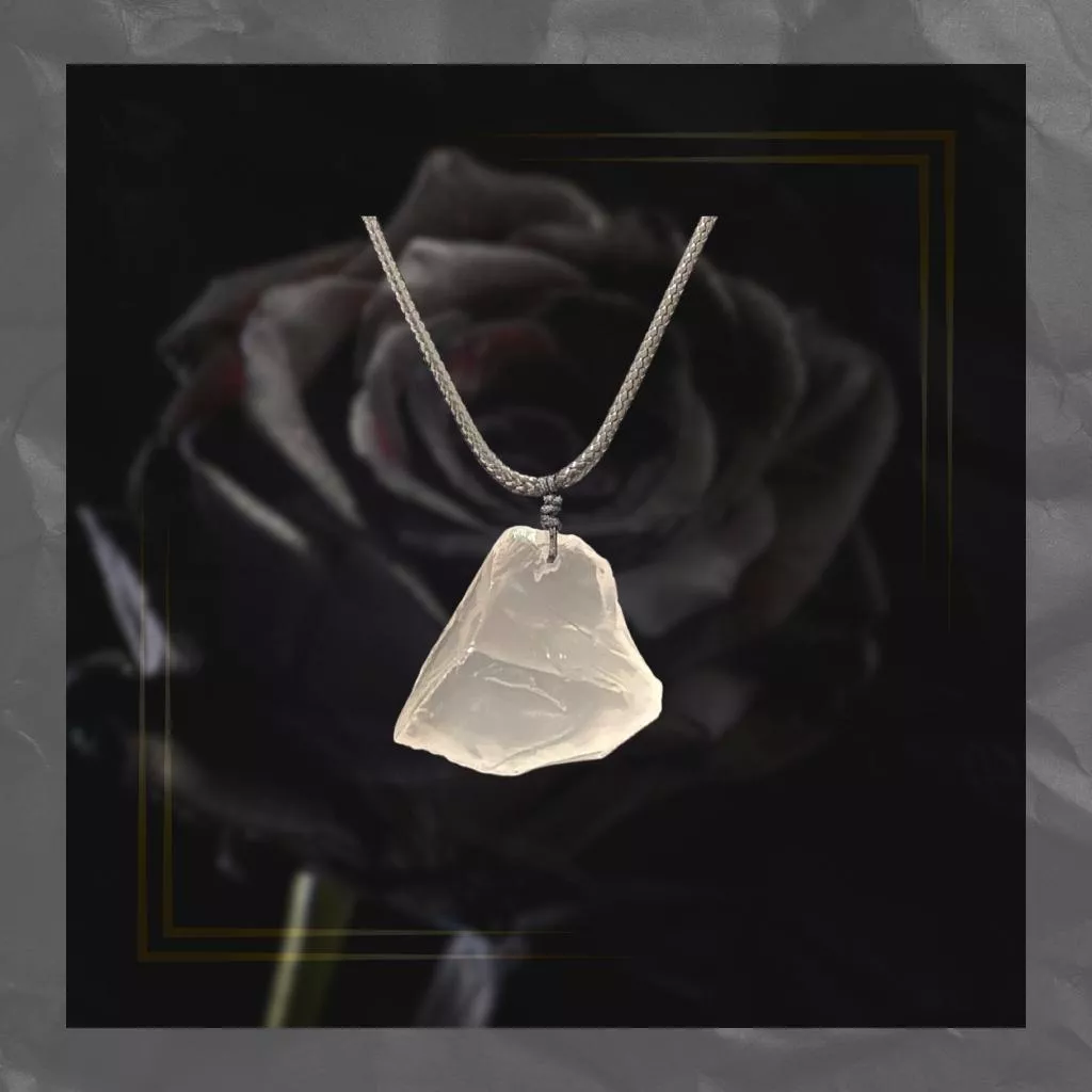 粉晶原礦項鍊 清透粉嫩 40公分皮繩 現貨實品拍攝M2