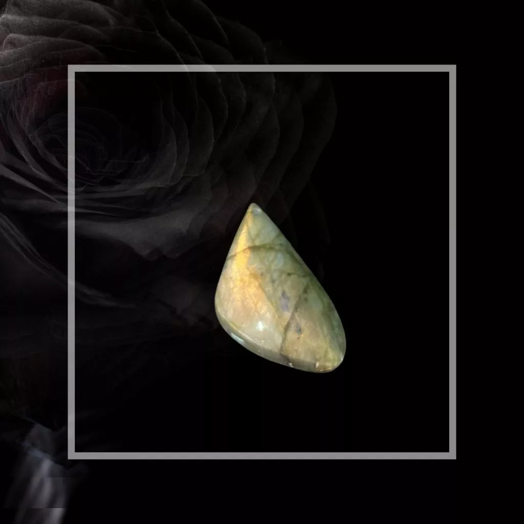 拉長石項鍊裸石 吊墜 高36mm寬21mm厚8mm 實品拍攝A3