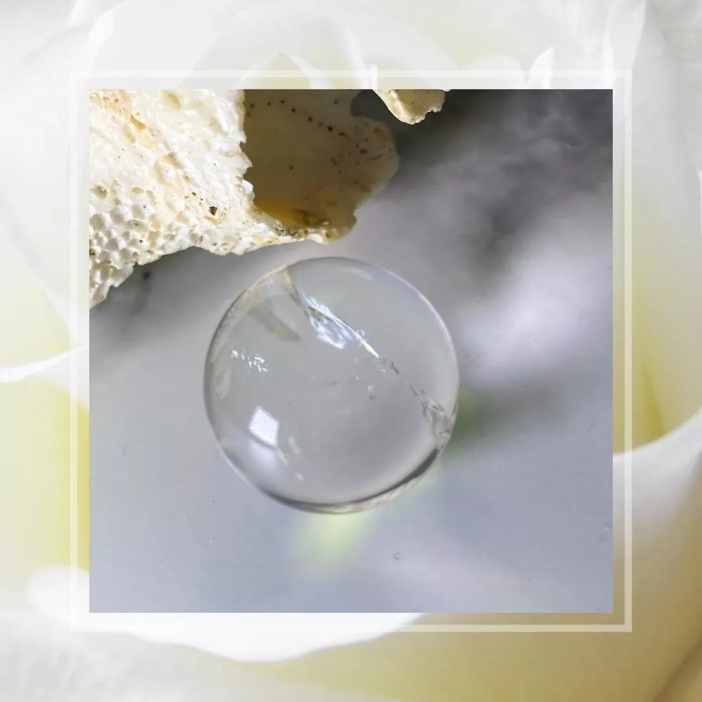 23mm白水晶球 晶體清透 居家擺設 實品拍攝 M2