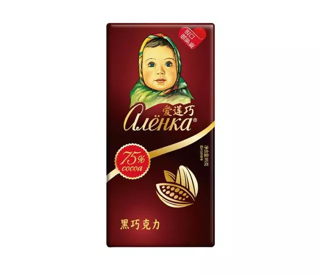 俄羅斯愛蓮巧100%黑巧克力