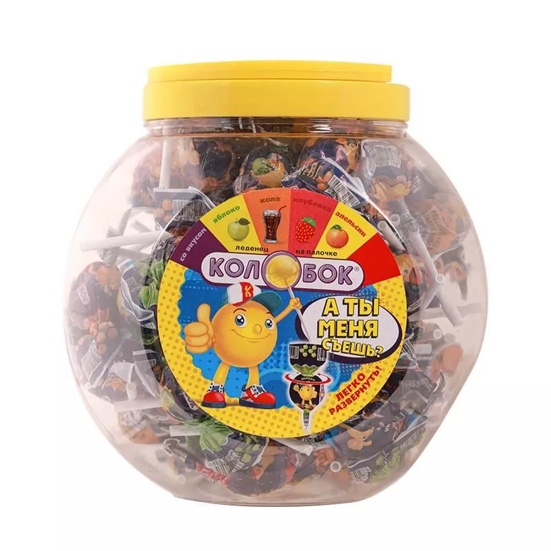 香橙、草莓、可樂、蘋果棒棒糖一桶80隻