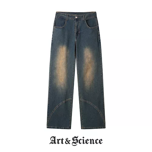 AS01 WASHED DENIM WIDE PANTS INDIGO