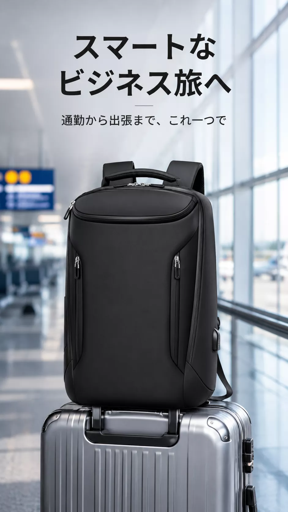 yamarules 山澤city 黑色防潑水皮膜斜切紋商務旅行包