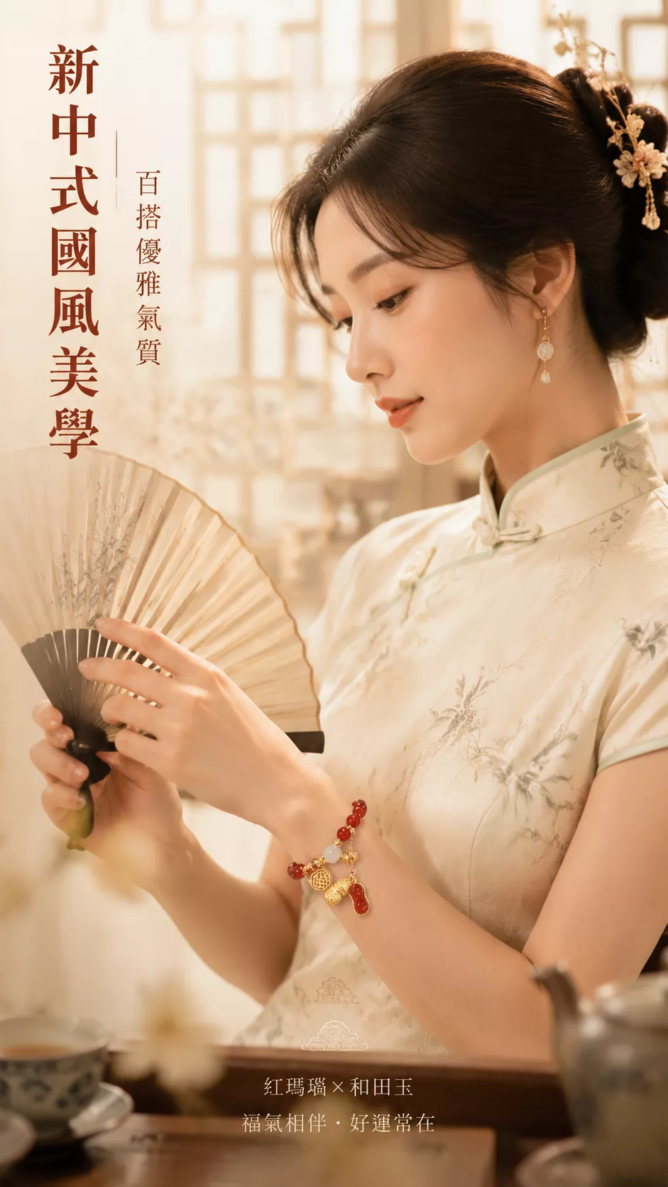 murmur 默墨時光 高仿紅瑪瑙福字吊牌能量手鍊