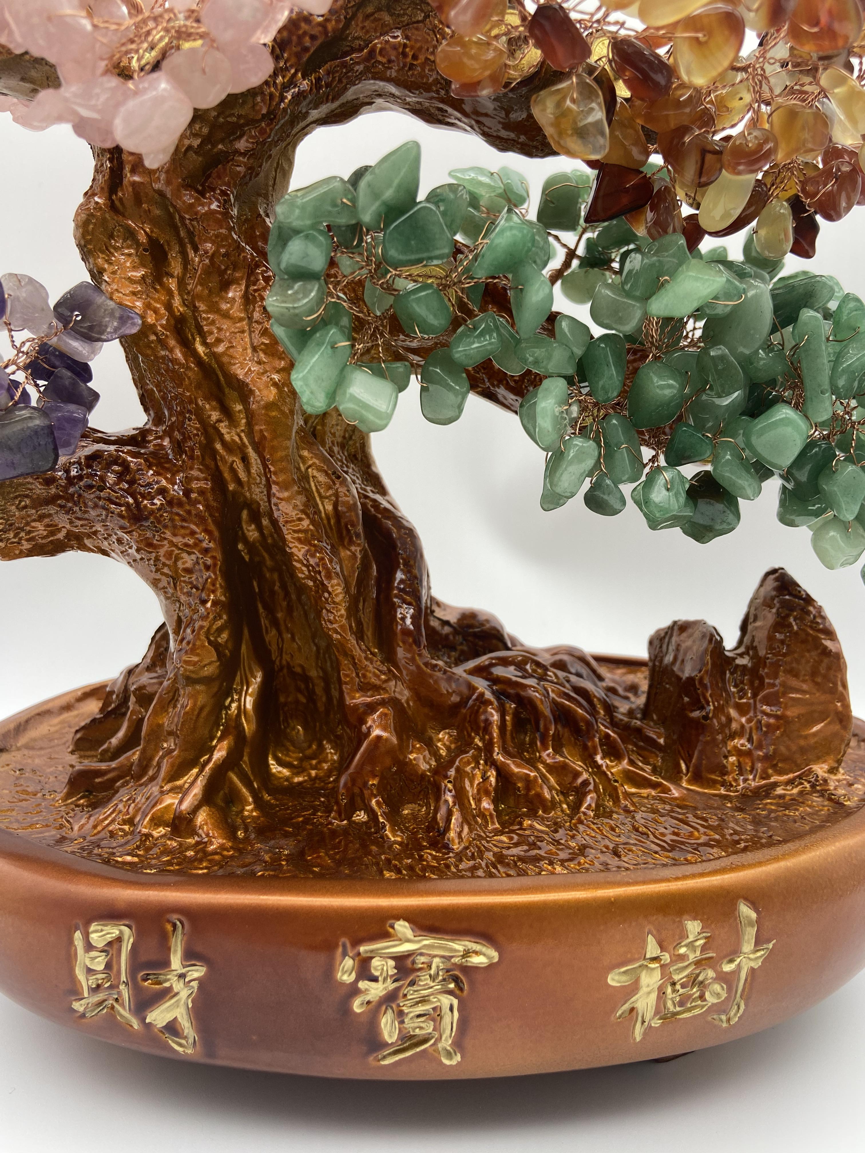 金底五行水晶招財樹  2kg 全方位功效