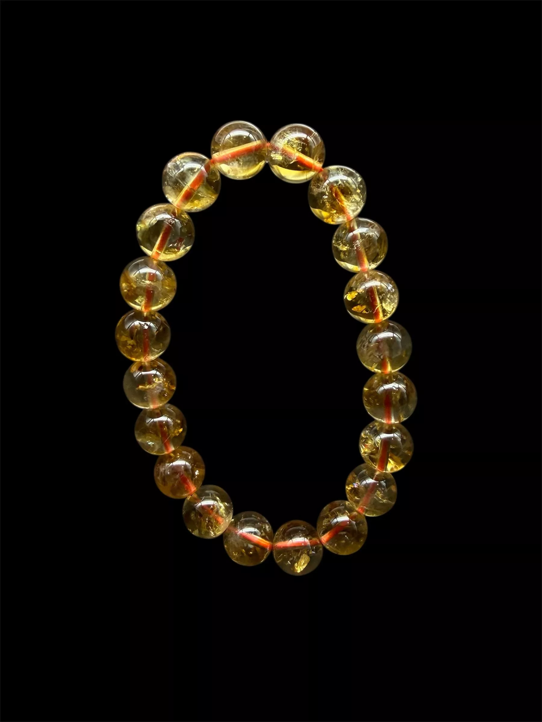 黃水晶手珠 9.5mm 招財聚富