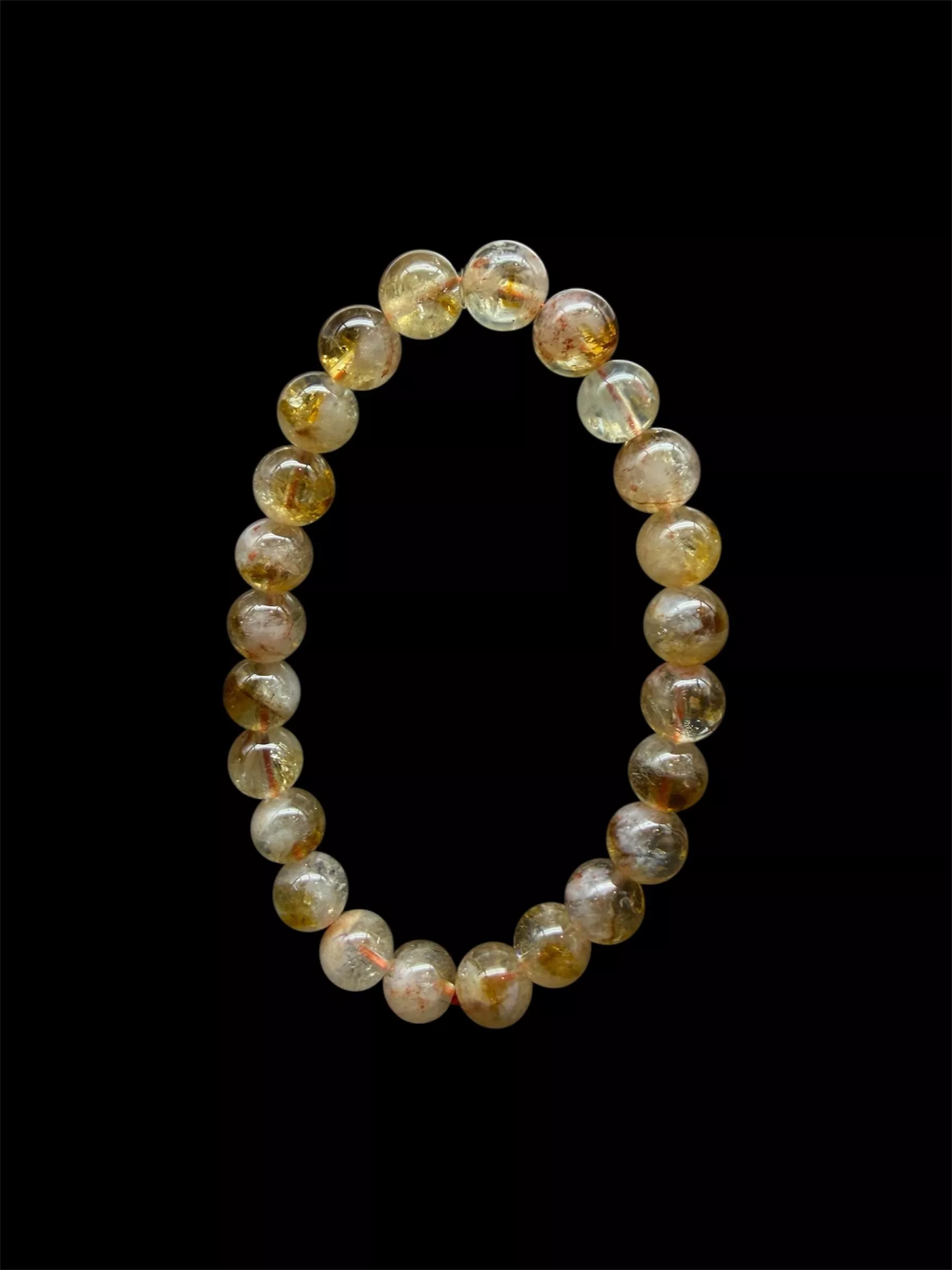 蜂蜜黃水晶手珠 8mm 招財聚富